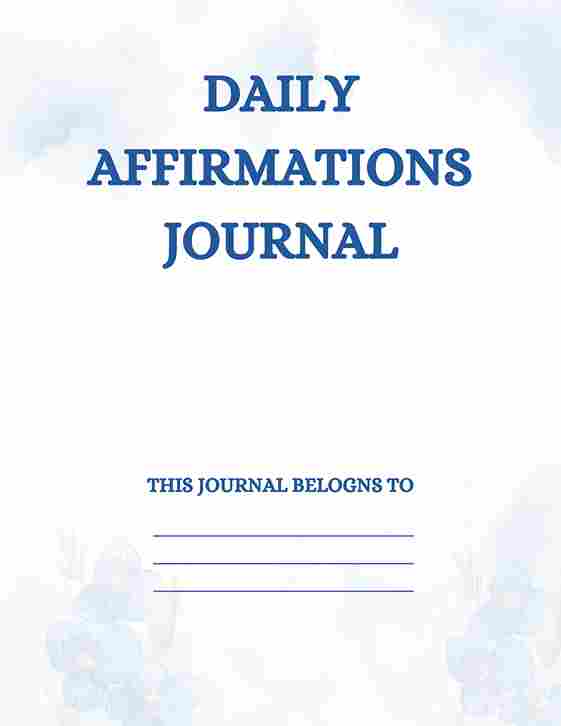 Daily Affirmation Journal