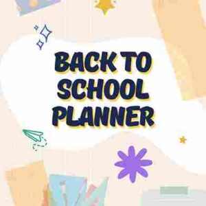 Back to School Planner