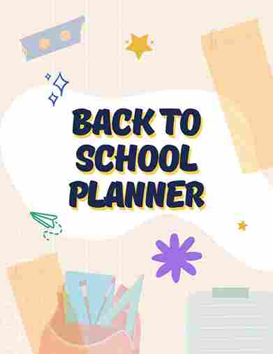 Back to School Planner