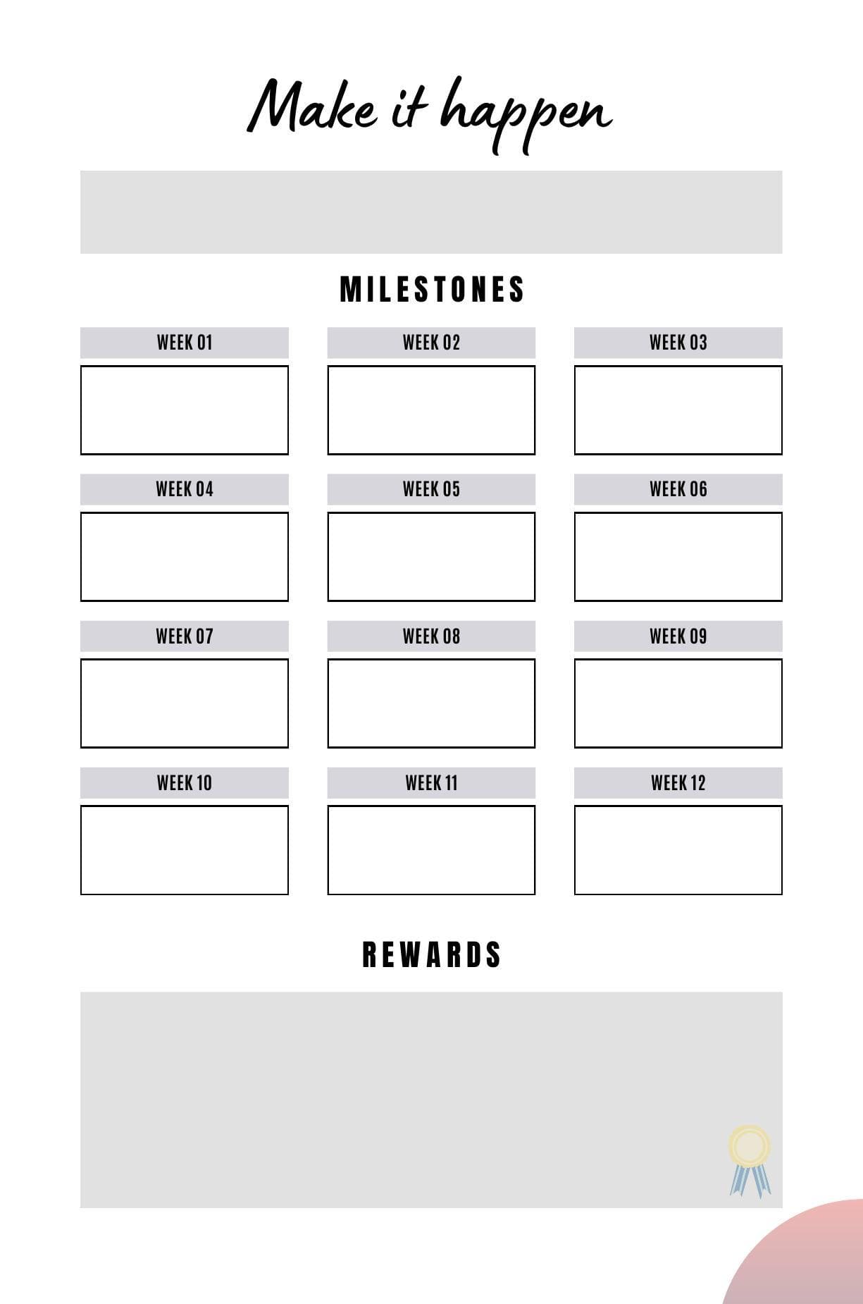 12-Week Weight Loss Planner & Fitness Journal - Image 2