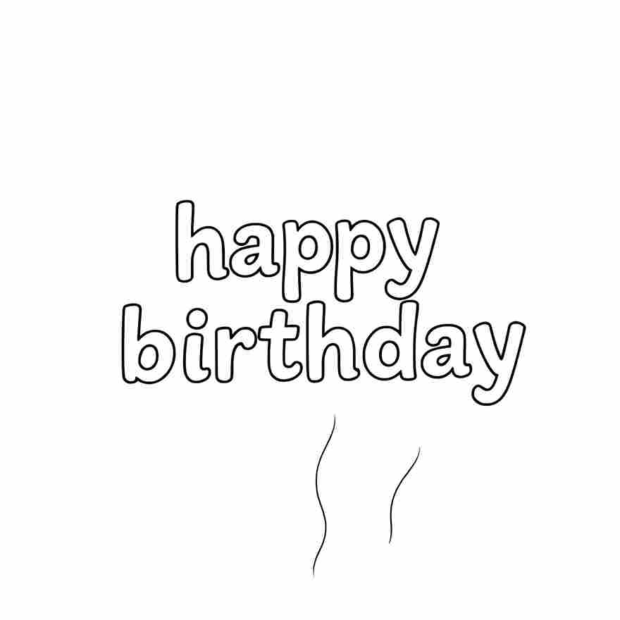 29 Happy Birthday Coloring Pages - Image 2