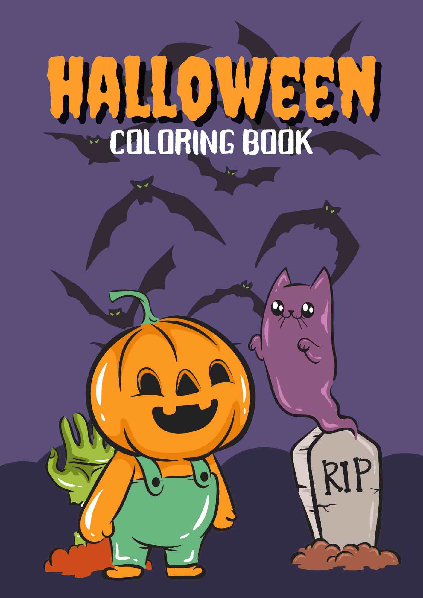 Halloween Coloring Worksheet for Kids