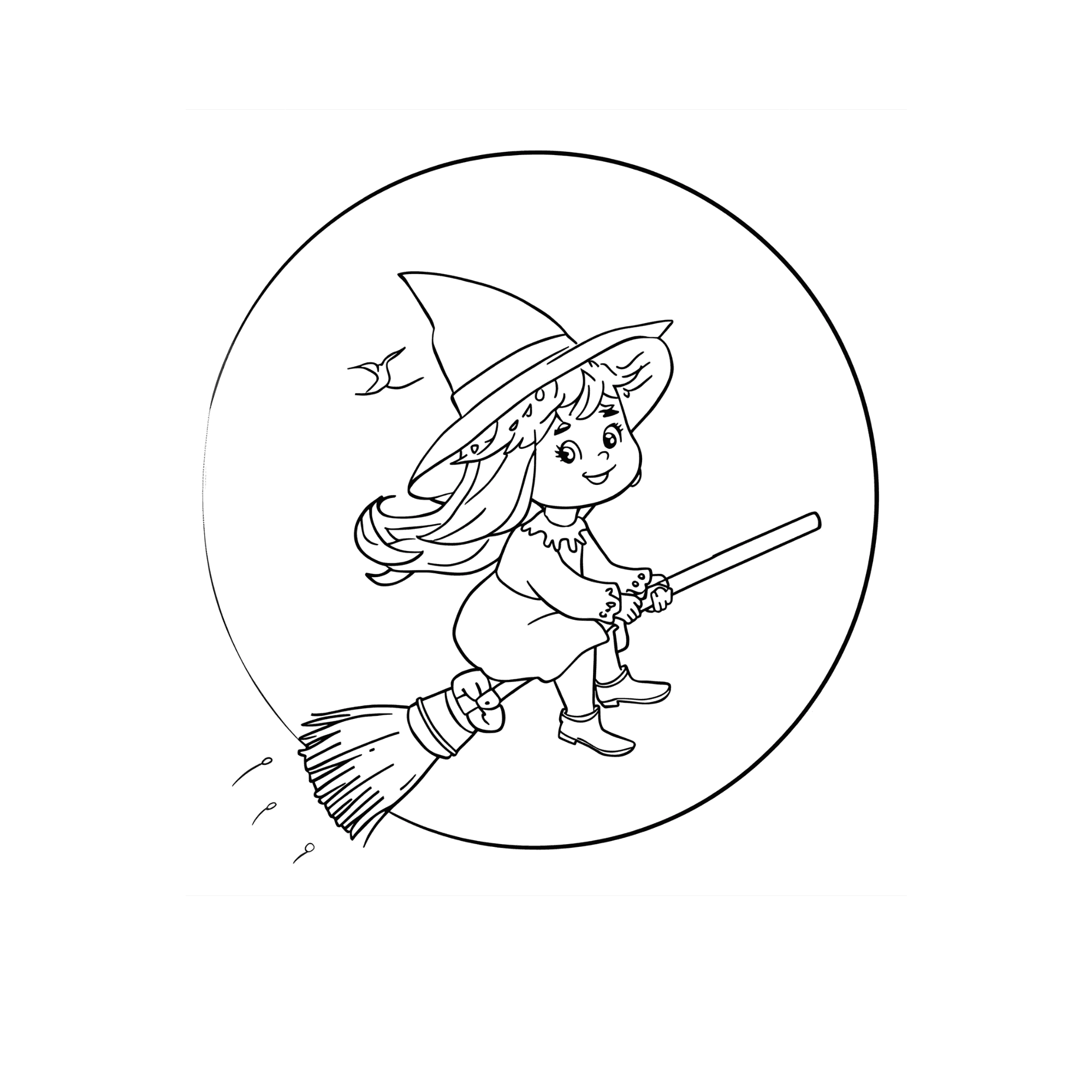 49 Cute Halloween Coloring Pages for Girls - Image 2