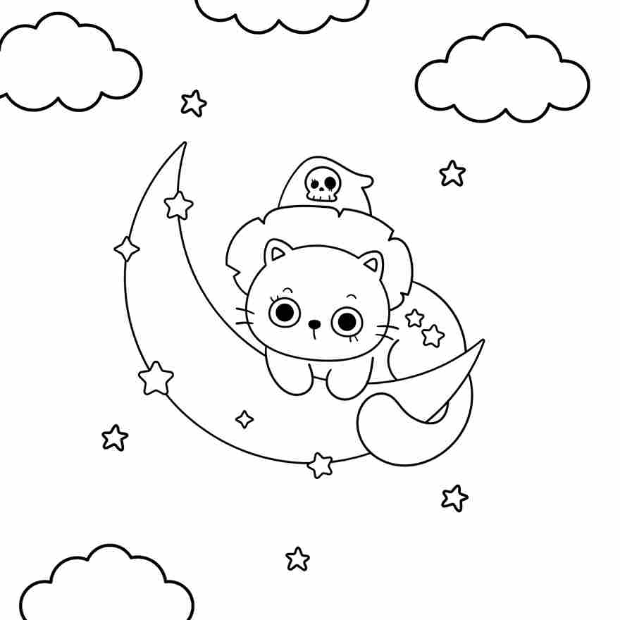 28 Cute Halloween Coloring Book - Image 2