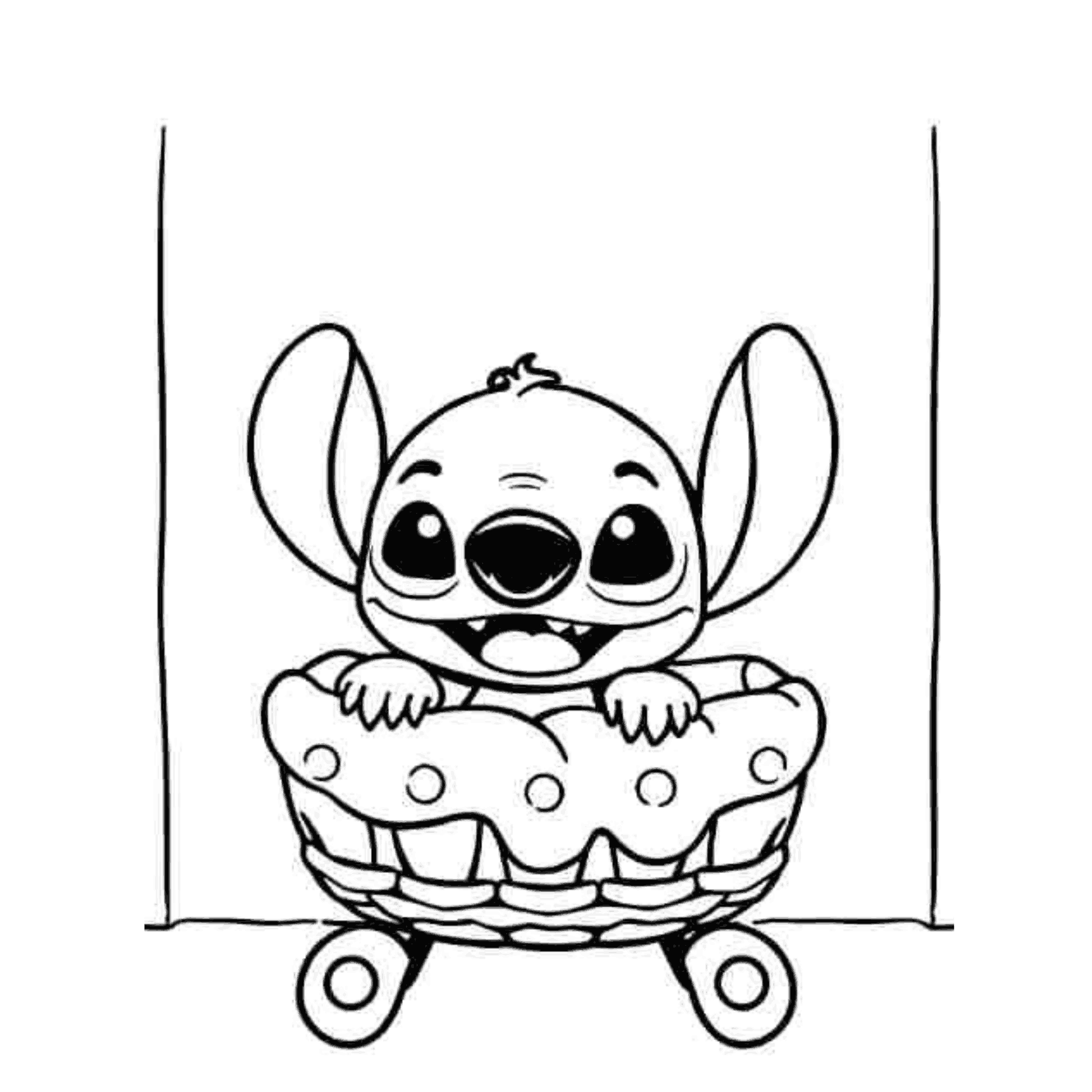 24 Stitch Coloring Pages - Image 2