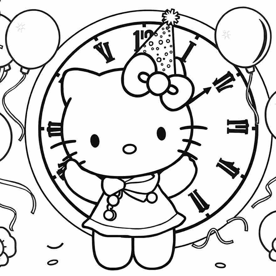 61 Hello Kitty Coloring Pages Bundle - Image 2