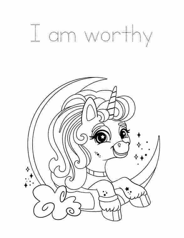 Unicorn Affirmations Coloring Book for Kids - Image 3