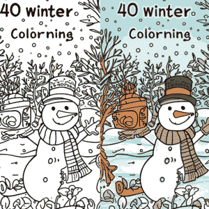 40 Winter Coloring Pages