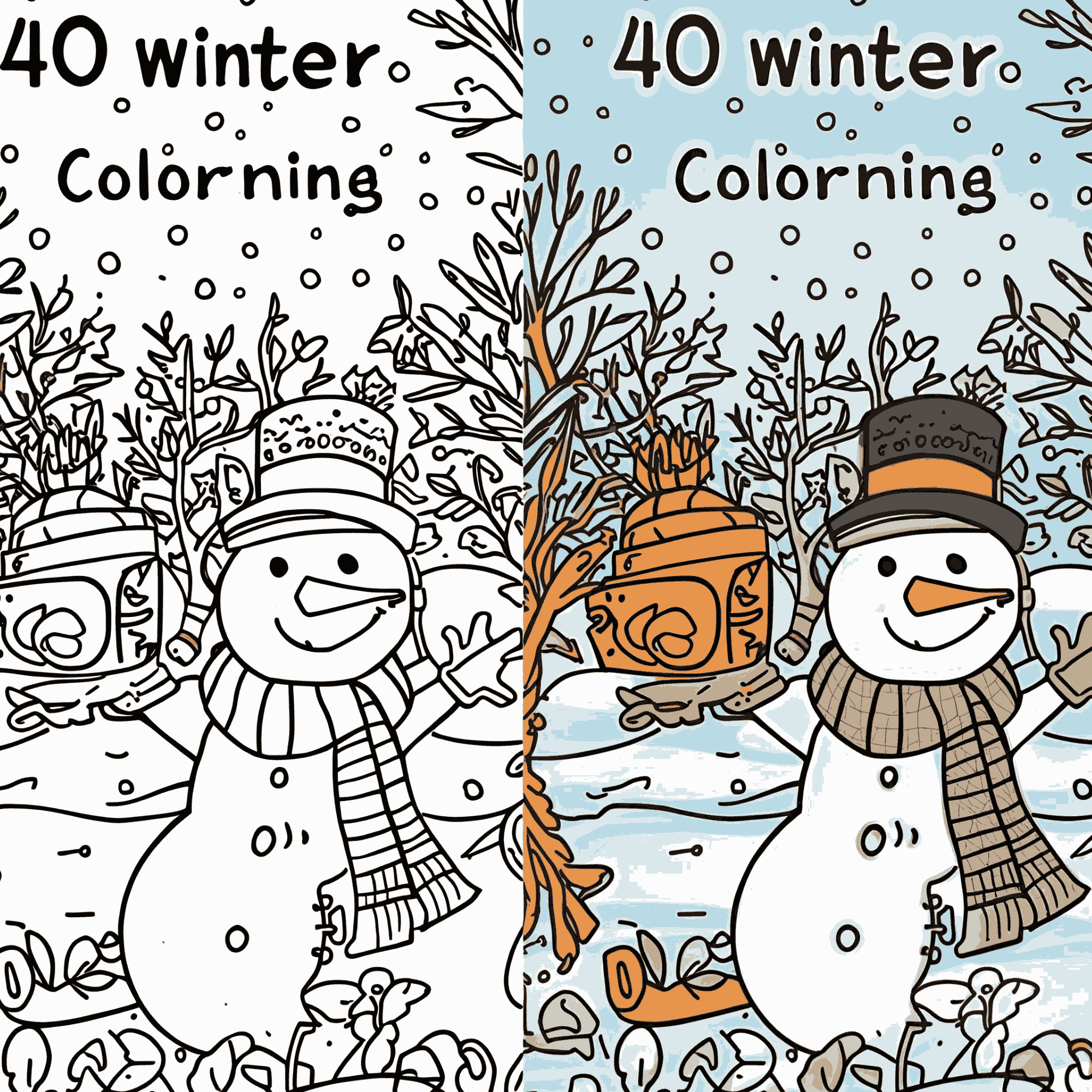 40 Winter Coloring Pages