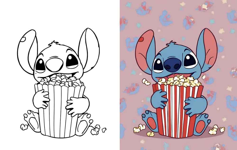 24 Stitch Coloring Pages