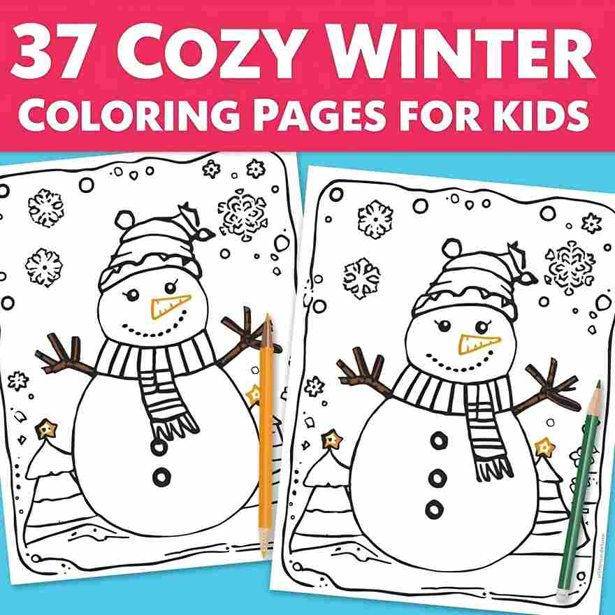 37 Cozy Winter Coloring Pages for Kids