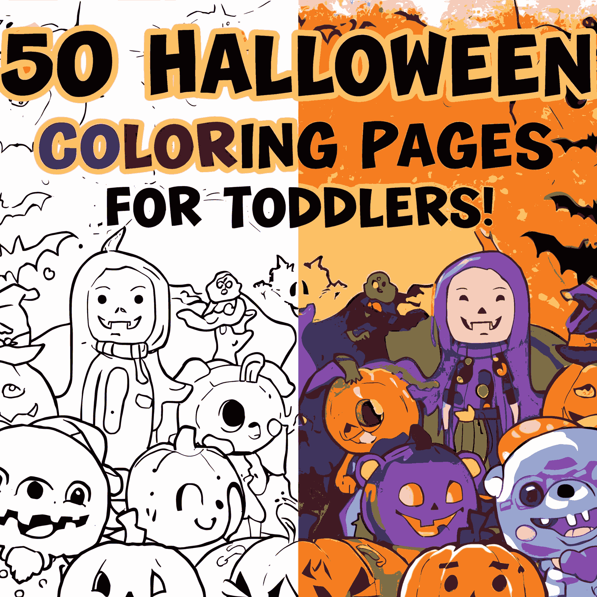 50 Halloween Coloring Pages for Toddlers