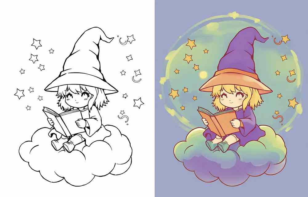 22 Witch Coloring Pages