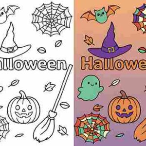 32 spooky coloring pages