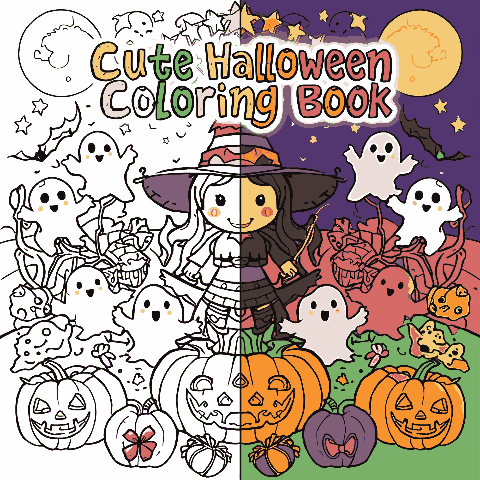 49 Cute Halloween Coloring Pages for Girls