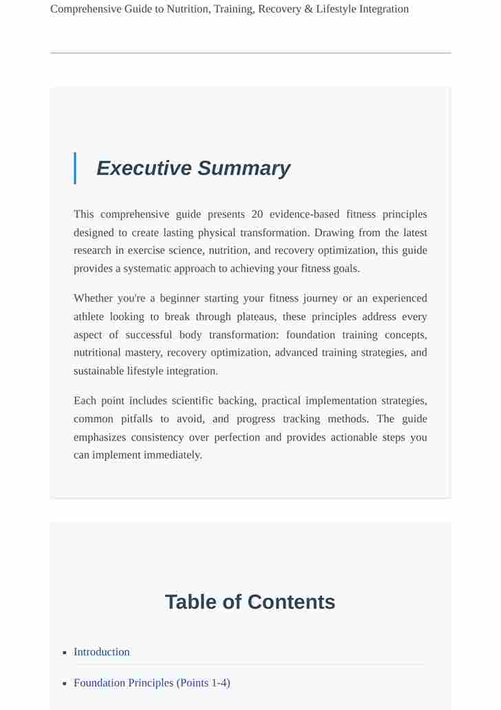 20 Essential Fitness Points - Image 3