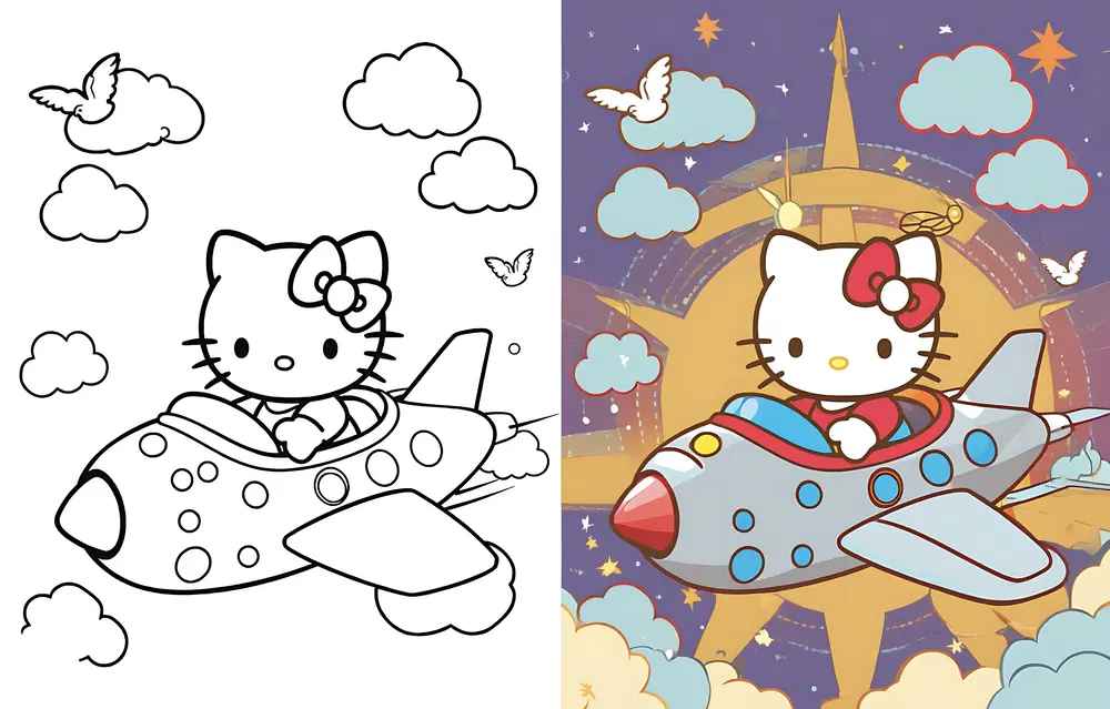 61 Hello Kitty Coloring Pages Bundle