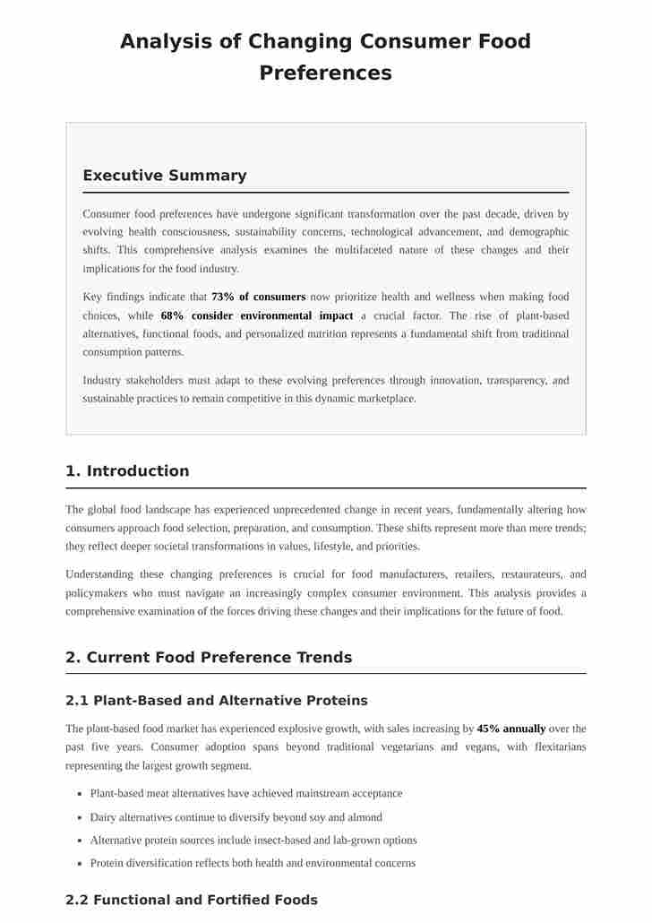 Consumer Food Preference Evolution - Image 2