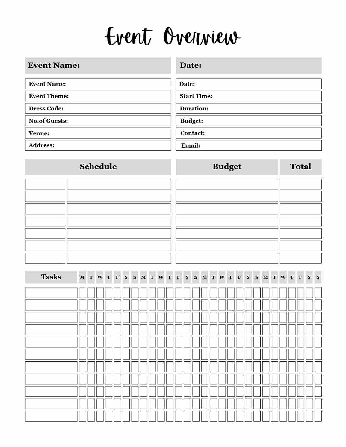 Event Planner Printable - Image 2