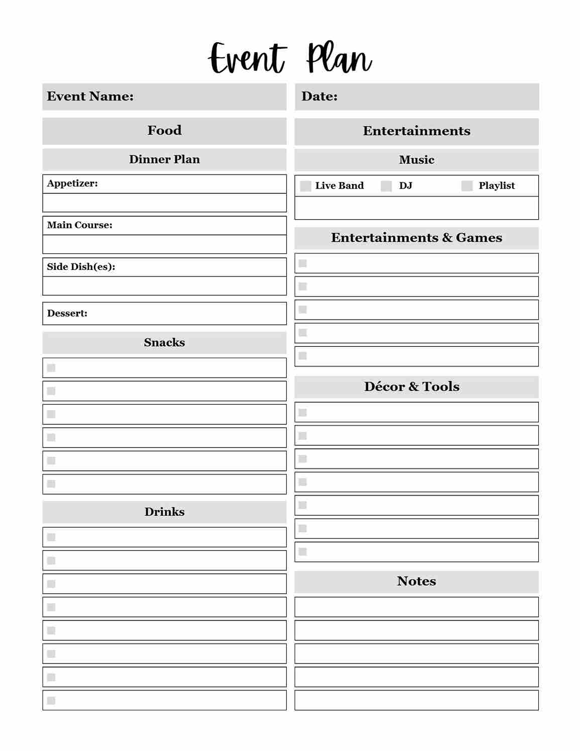 Event Planner Printable - Image 3