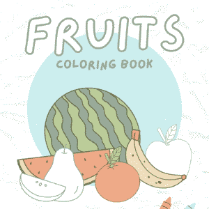Fruits Coloring Book Worksheet