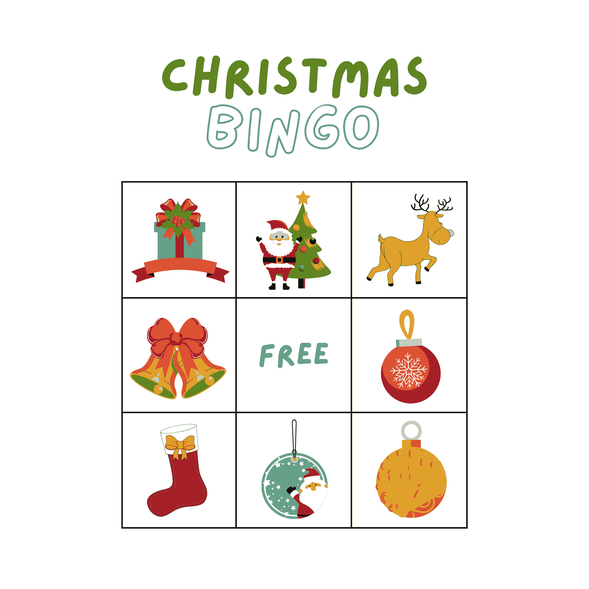 Christmas Bingo Printable